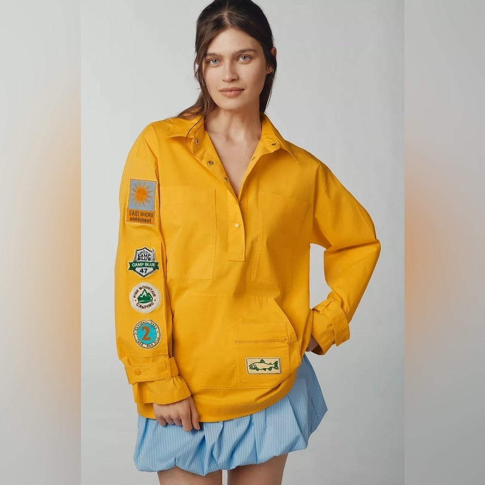 NWT! Anthropologie Maeve Fisherman Long-Sleeve Popover Top - Size XS 🪞☀️